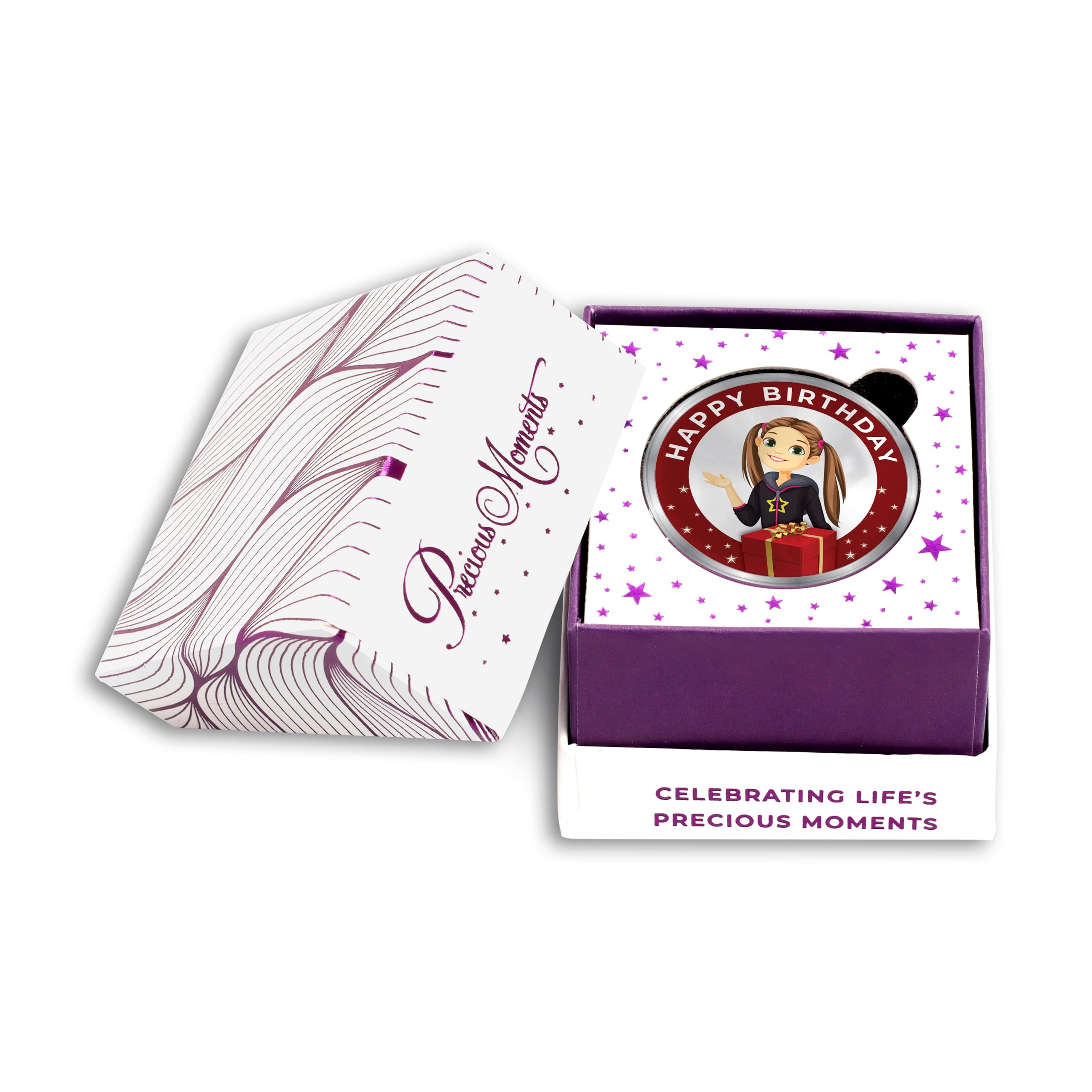BIS Hallmarked Personalised Happy Birthday 5 gm 999 Pure Silver Coin