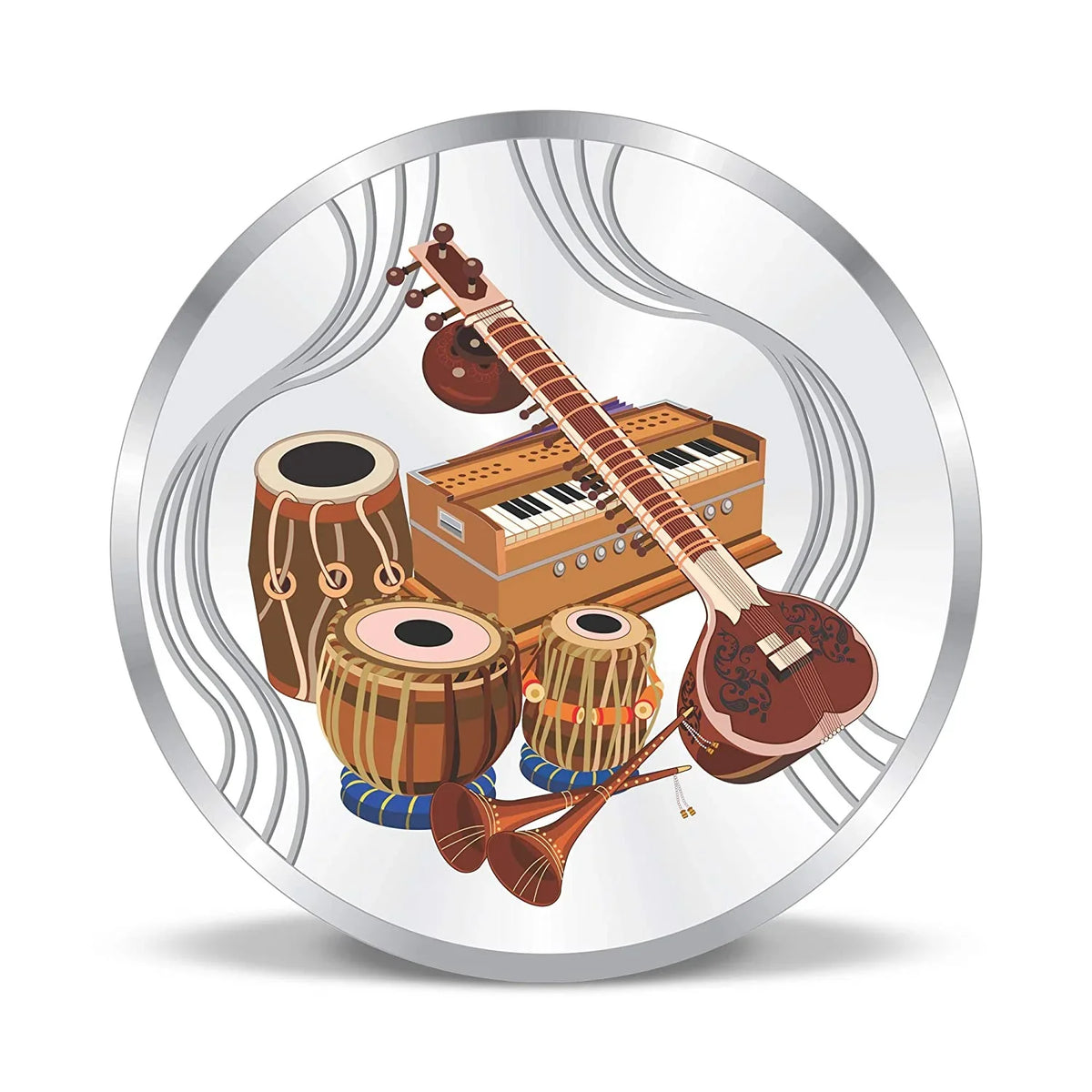 BIS Hallmarked Music and Celebration 999 Pure Silver Coin