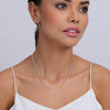 925 Sterling Silver Italian Tricolor Plated Popcorn Chain Necklace for Women Teens