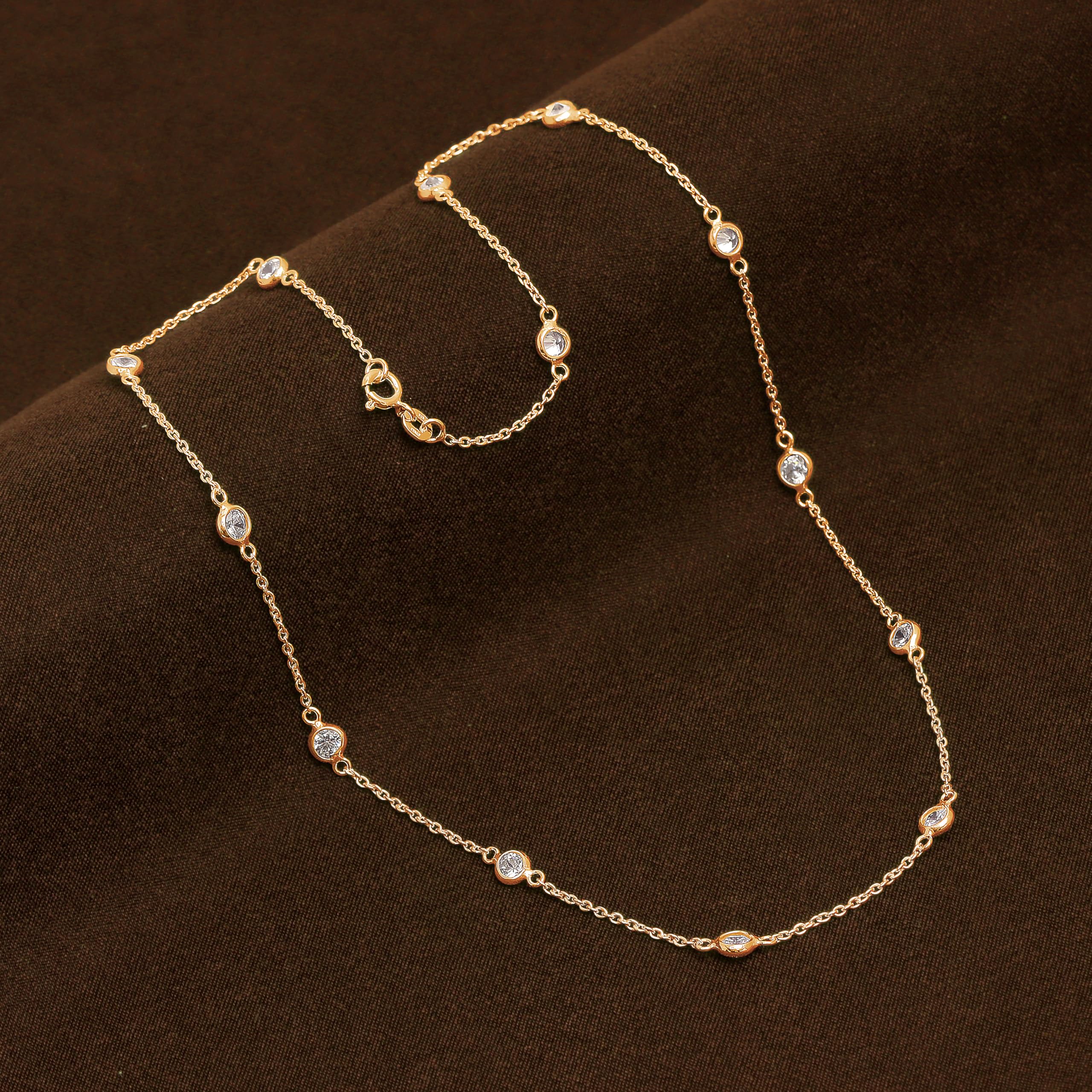 Flash Gold Station Necklace