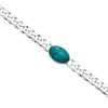 925 Sterling Silver Curb Chain Turquoise Stone Salman Khan Bracelet for Men and Boys