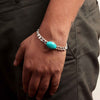 925 Sterling Silver Curb Chain Turquoise Stone Salman Khan Bracelet for Men