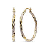 925 Sterling Silver Two Tone Hoop Earrings for Women 25 MM