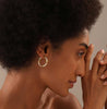 925 Sterling Silver Two Tone Hoop Earrings for Women 25 MM