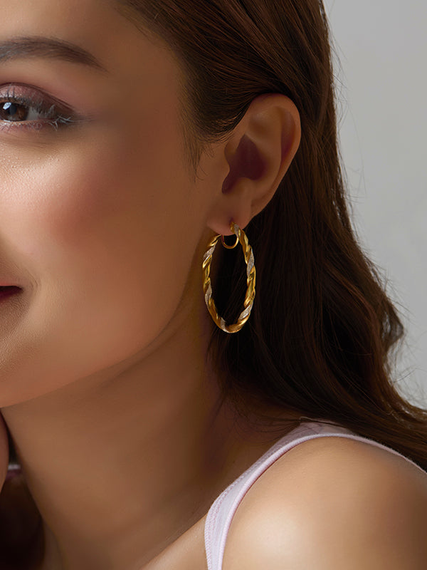 Dual Tone Italian Hoops