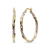 925 Sterling Silver Design Hoop Earrings for Women 40 MM