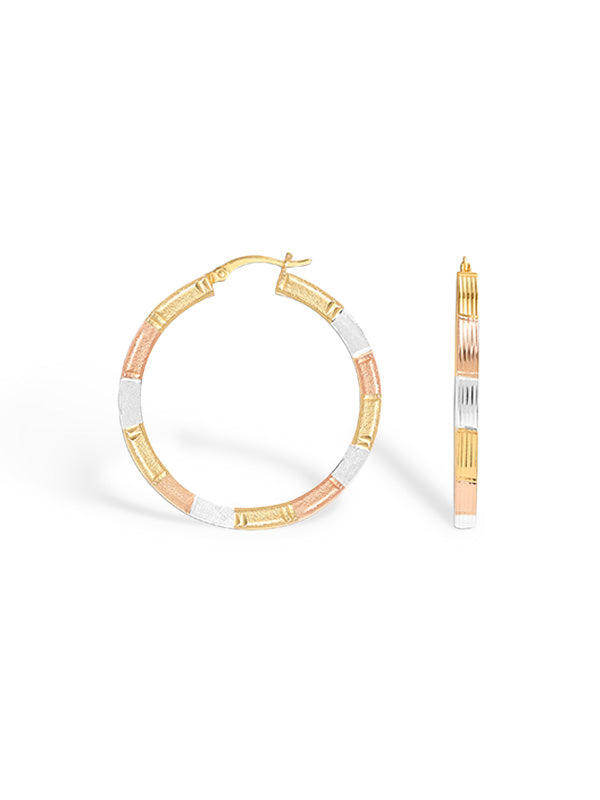 Diamond-Cut Radiance Hoops