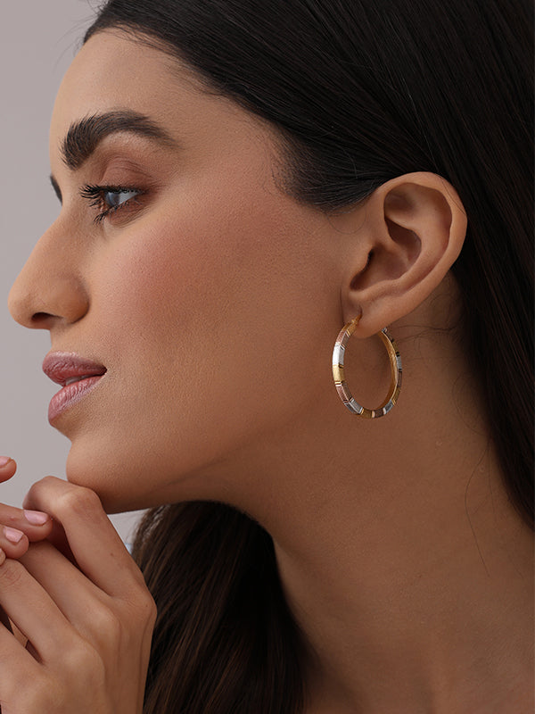 Diamond-Cut Radiance Hoops