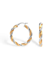 Multi Finish Click-Top Hoop Earrings