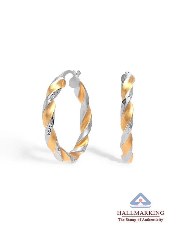 Multi Finish Click-Top Hoop Earrings