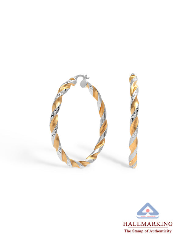 Tricolor Twisted Grande Hoops