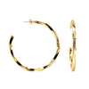 925 Sterling Silver Yellow Gold Plated Twisted Hoop Earrings for Women