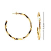 925 Sterling Silver Yellow Gold Plated Twisted Hoop Earrings for Women