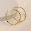 925 Sterling Silver Yellow Gold Plated Twisted Hoop Earrings for Women