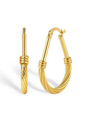 Flash Gold Oval Hoops