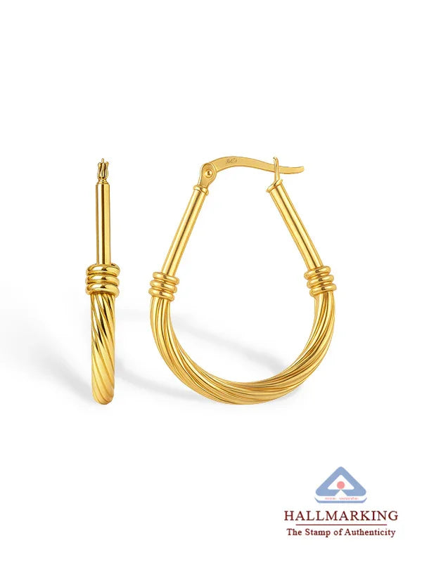 Flash Gold Oval Hoops