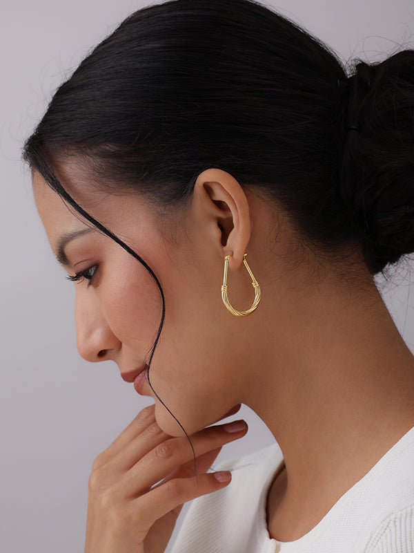 Flash Gold Oval Hoops