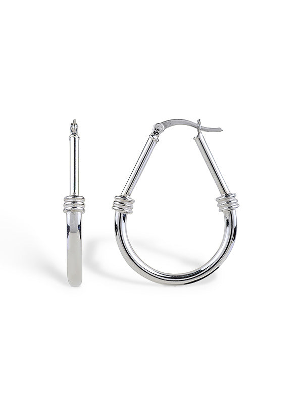 Italian Classic Silver Hoops
