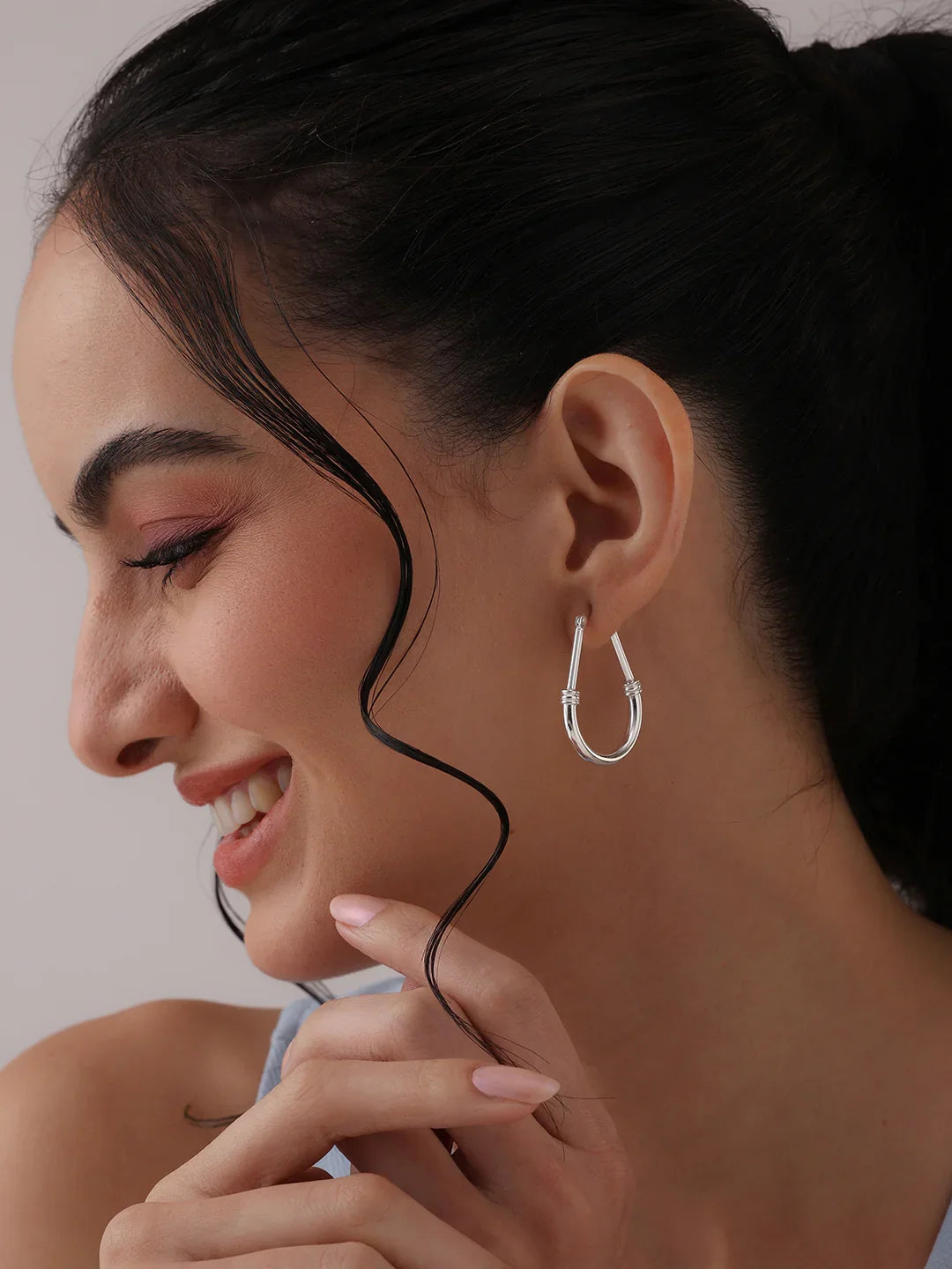 Italian Classic Silver Hoops