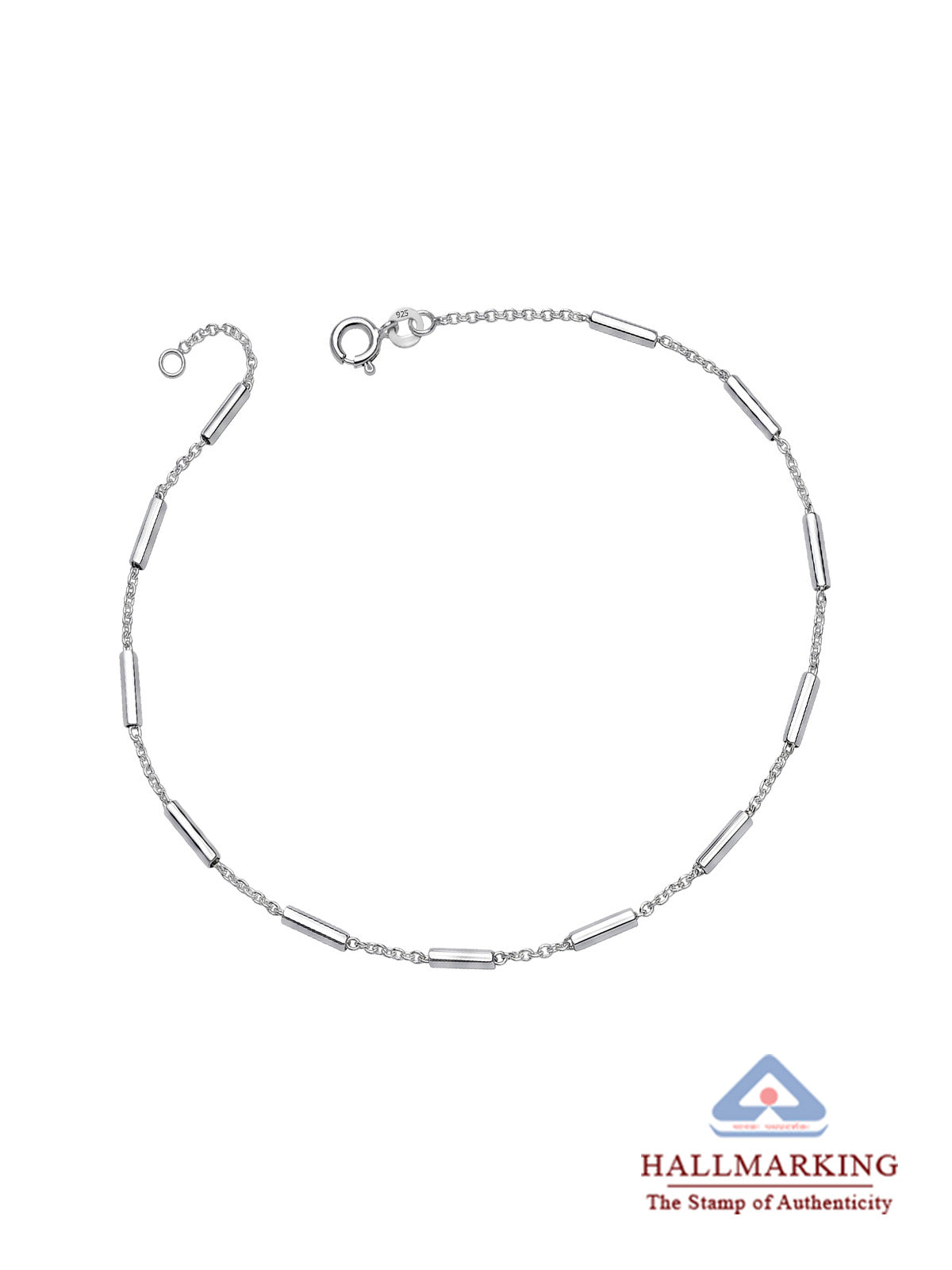 Silver Luna Station Anklet