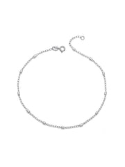Silver Celeste Station Anklet