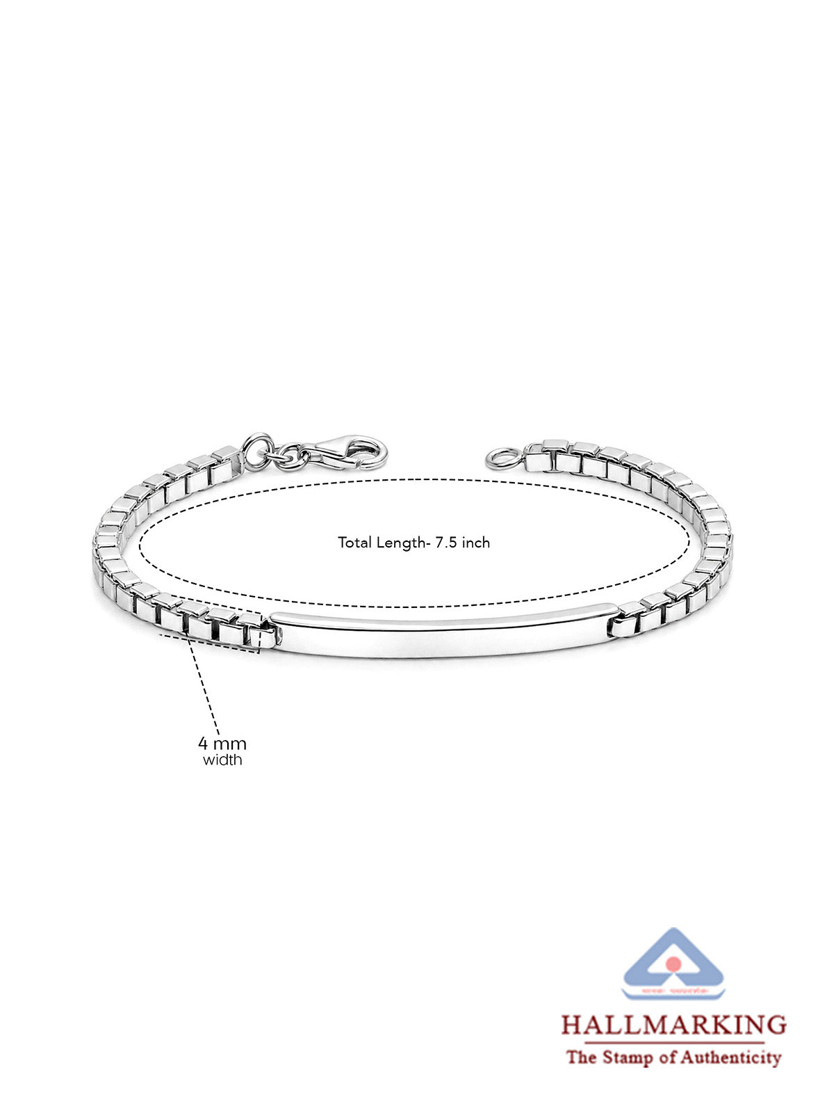 Silver Modern ID Bracelet