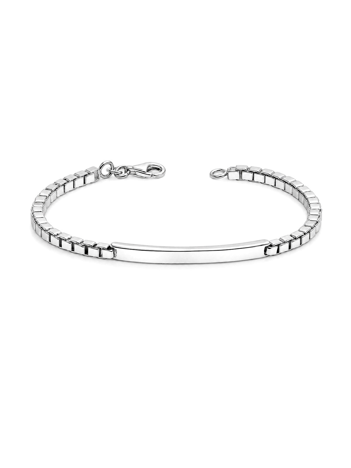 Silver Modern ID Bracelet