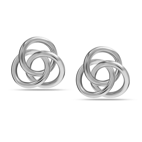 925 Sterling Silver Love Knot Stud Earrings for Women