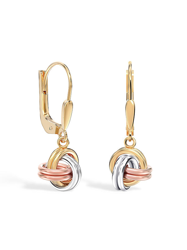 Trio Knot Drop Earrings