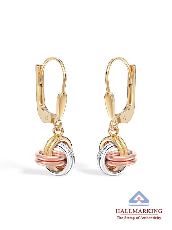 Trio Knot Drop Earrings