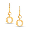 925 Sterling Silver 14K Gold Plated Elegant Designer Classy Minimalist Circle Love Knot Drop Dangle Earrings for Women