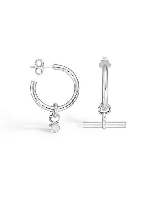 T-Bar C-Hoop Earrings