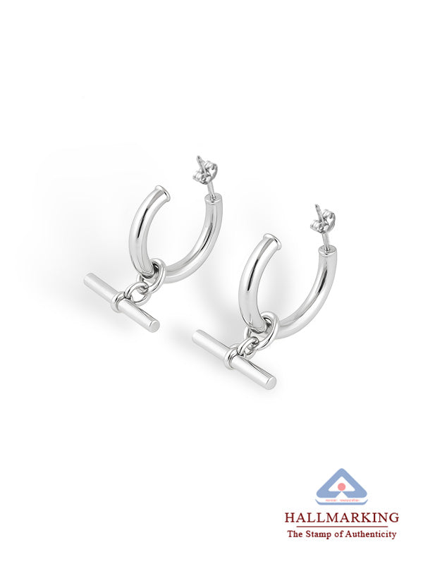 T-Bar C-Hoop Earrings