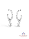 Silver Dewdrop C-Hoops