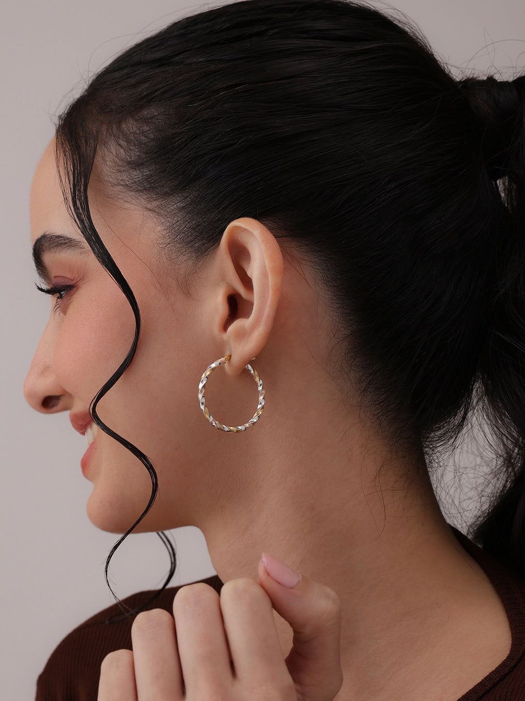 TriTone italian Mini Hoops