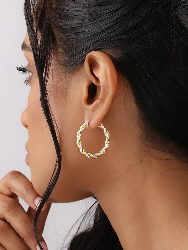 Multi Finish Click-Top Hoop Earrings