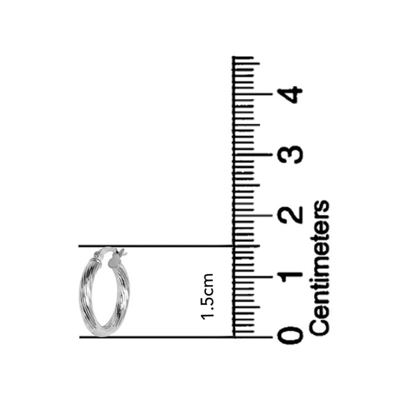 925 Sterling Silver Hypoallergenic Diamond Cut Hoop Earring for Women