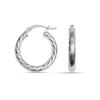 925 Sterling Silver Hoop Earrings for Women Hypoallergenic Diamond Cut Earring Hoops for Women 15MM