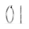 925 Sterling Silver Hoop Earrings for Women Hypoallergenic Diamond Cut Earring Hoops for Women 30MM