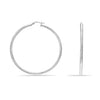 925 Sterling Silver Large Hoop Earrings for Women Diamond-Cut Classic Italian Design Earring Hoops for Women 50MM