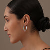 925 Sterling Silver Jewellery Round Antique Bali Hoop Earrings for Women Teen 25MM