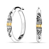 925 Sterling Silver Antique Bali Hoop Earrings for Women
