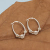 925 Sterling Silver Pearl Double Hoop Earrings for Teen and Women