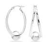 925 Sterling Silver Dauble Hoop Earrings for Teen and Women