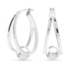 925 Sterling Silver Dauble Hoop Earrings for Teen and Women