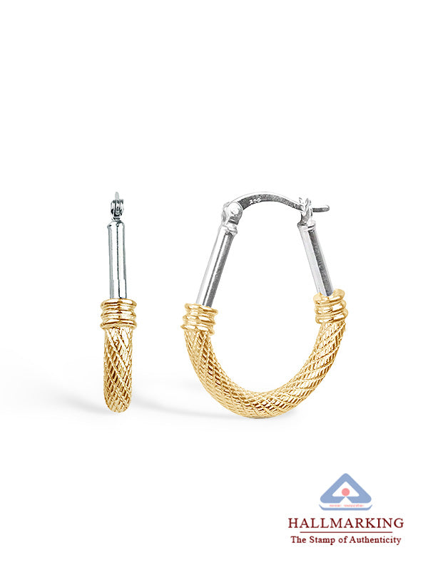 Golden Whisper Oval Hoops