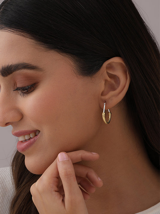 Golden Whisper Oval Hoops