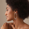 925 Sterling Silver Jewellery Oxidized Balinese Oval Click-Top LARGE Hoop Earrings for Women Teen