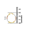 925 Sterling Silver 14K Gold-Plated Three-Tone Lightweight Twist Round Hoop Earrings for Women