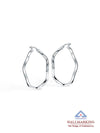 Silver Wave Twist Hoops